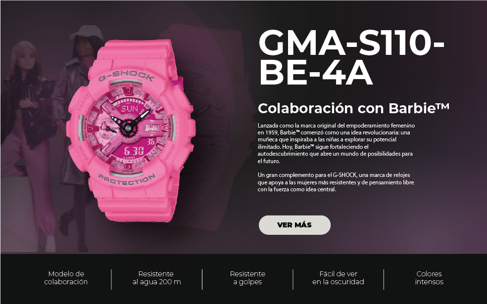 GMA-S110BE roloj barbie gshock guatemala