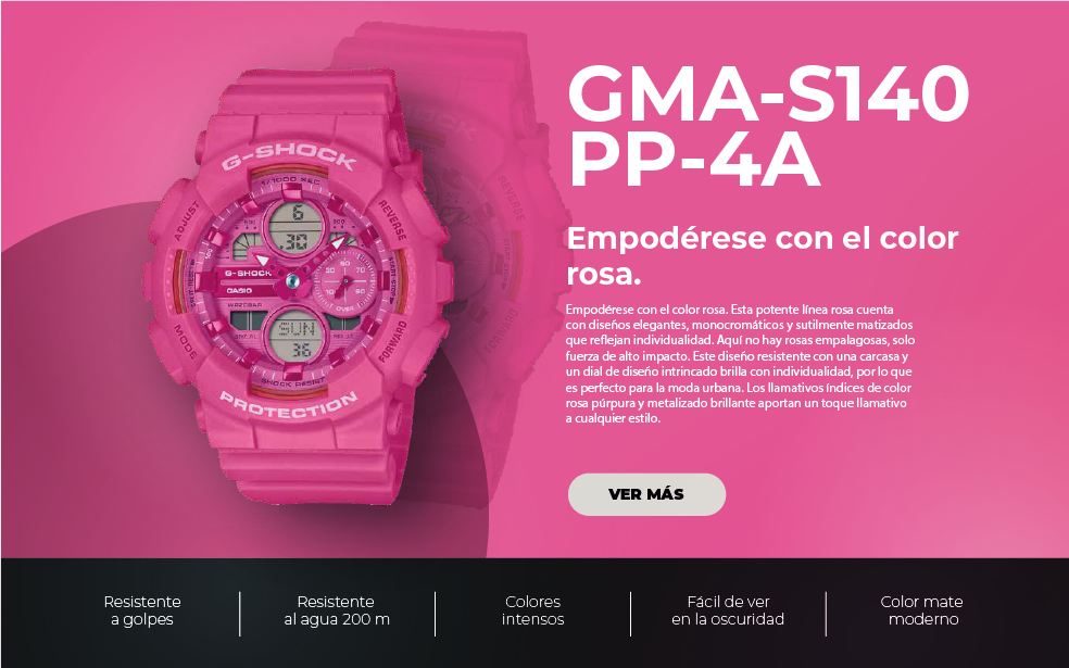 reloj gshock modelo GMA-S140PP