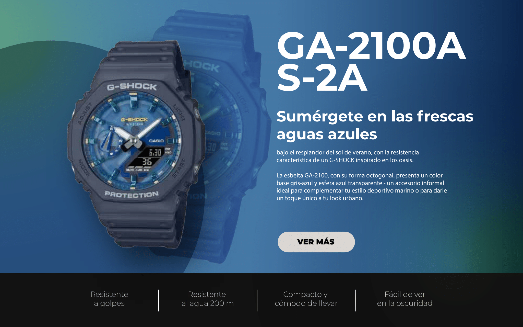 relojes g-shock ga-2100a s-2a